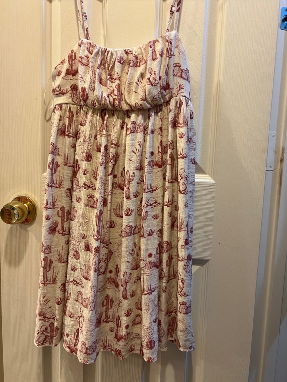 Cream and Pink Spaghetti-Strap Sundress - Picture 2 of 4